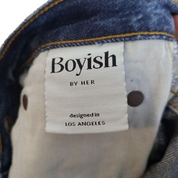 BOYISH Jeans Womens 25 The Billy Some Like it Hot High Rise Skinny Distressed - Picture 12 of 14